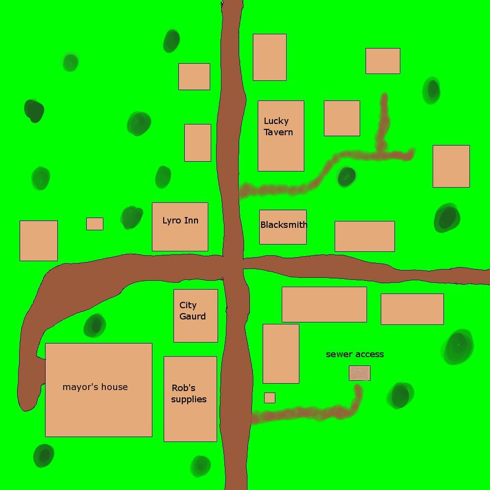 D&D campaign town map from 2011.