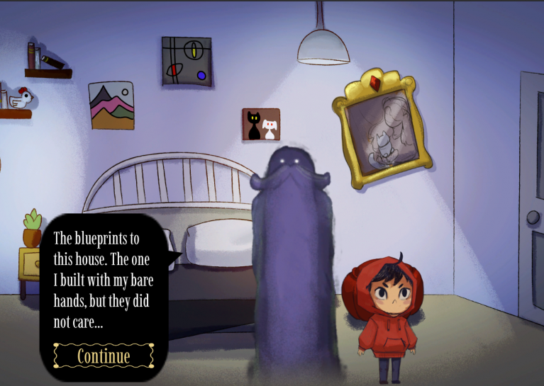 Game Screenshot with a ghost.